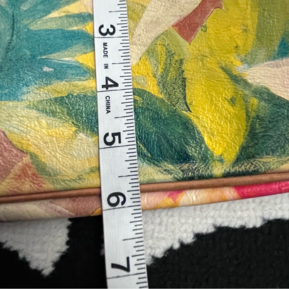 Maurizio Taiuti Rare Leather Bag Oversized Hand Painted Floral Italian Leather - Picture 10 of 11